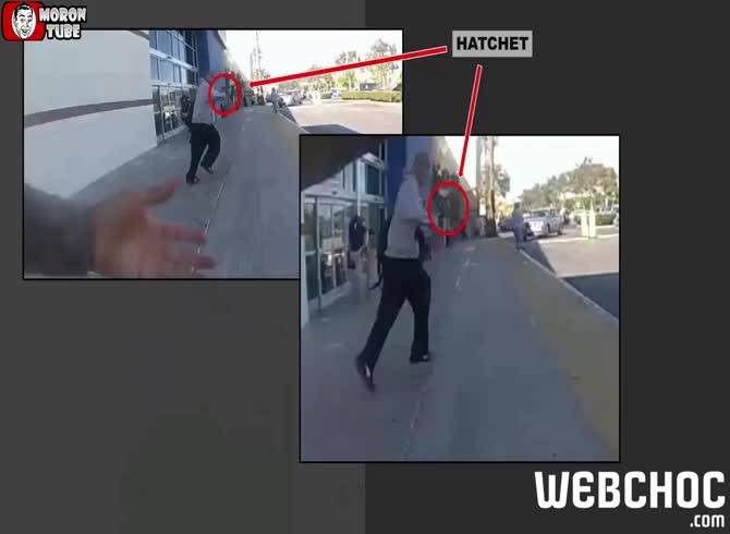 Video :Police in Compton shoot an axe-wielding guy (Warning - disturbing)
